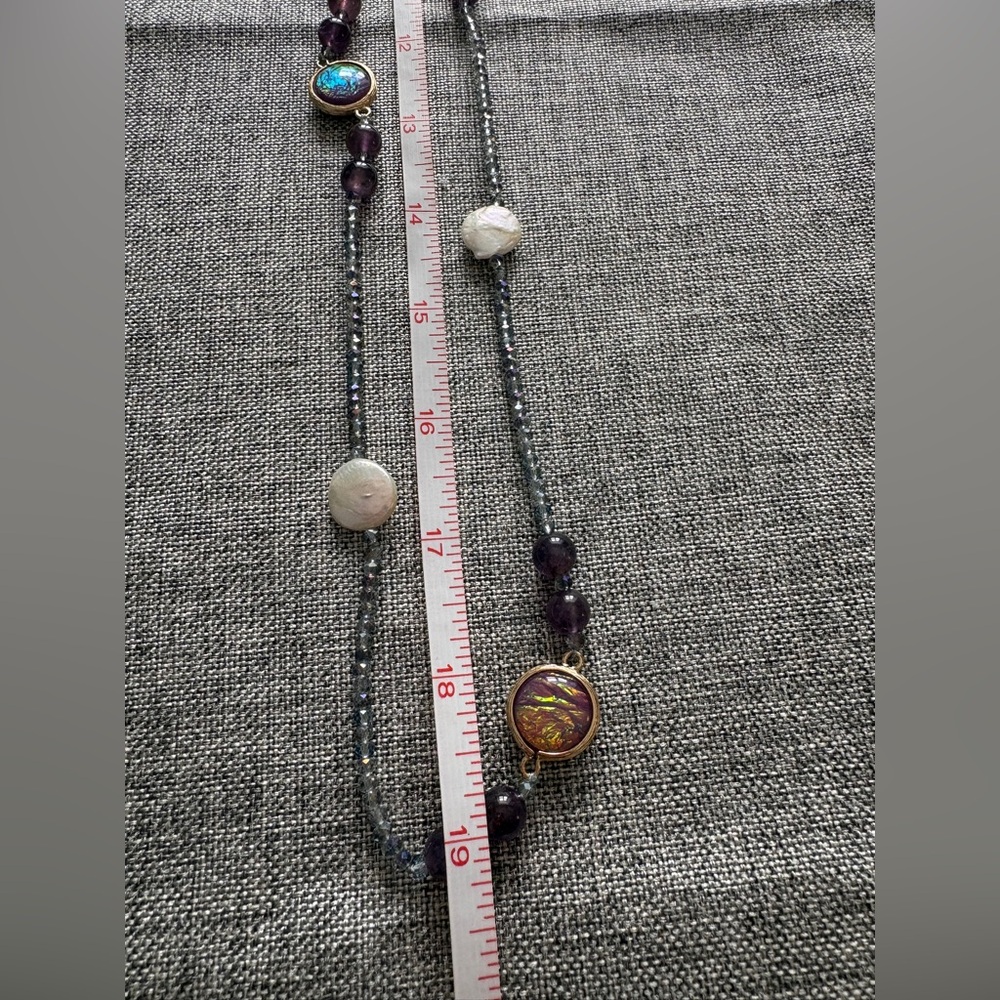 Elegant Purple and Gold Women's Necklace and Earrings Set MAKE ME AN OFFER!